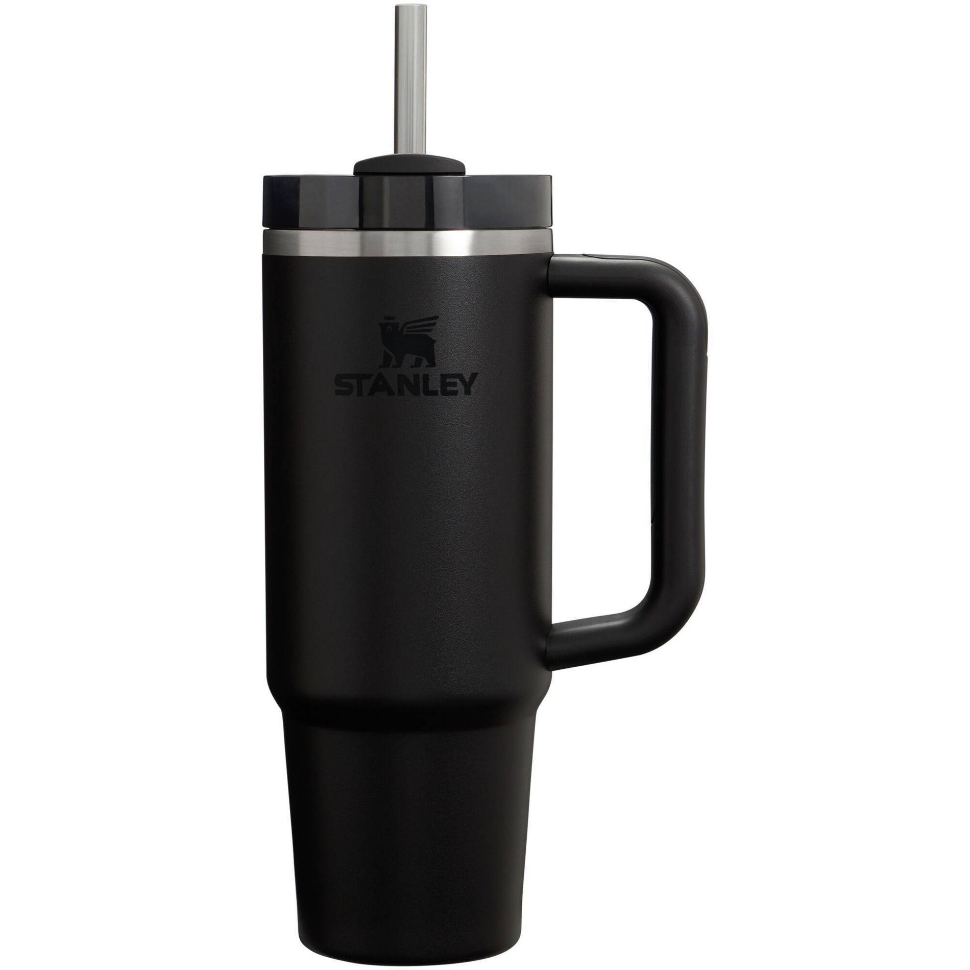 Stanley 30 oz Stainless Steel H2.0 Flowstate Quencher Tumbler Black 2.0: Dishwasher-Safe Drinkware for Hot & Cold Beverages