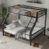 TIRAMISUBEST Metal Bunk Bed with Ladder and Slats Support for Kids Teens, Metal Bunk Bedframe with Guardrail - 3 of 4