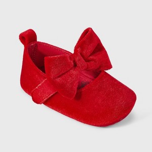 Baby Girls' Holiday Ballet Flats - Cloud Island™ Red 9-12M : Target