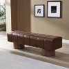 Bella Depot 64''W PU Upholstered Dining Bench for Dining Room, No-Assembly End of Bed Entryway Bench Ottoman for Bedroom Living Room - 2 of 4