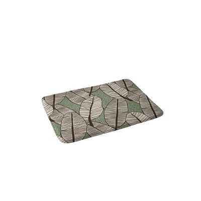 Alisa Galitsyna Tropical Banana Leaves Pattern Bath Mat Green - Deny Designs