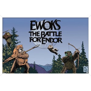 Trends International Star Wars: The Battle For Endor - 40th Key Art Framed Wall Poster Prints - 1 of 4