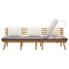 vidaXL Garden Day Bed Acacia wood color, White, Dark Gray - 3 of 4