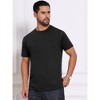 INSPIRE CHIC Men's Crew Neck Short Sleeve Solid Color Retro Style Casual T-Shirts - 4 of 4