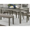 6-Piece Dining Set with Rectangular Table, 4 Chairs and Bench - 3 of 4