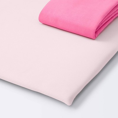 Fitted Playard Sheets Pink 2pk - Cloud Island™ Pink/Dark Pink