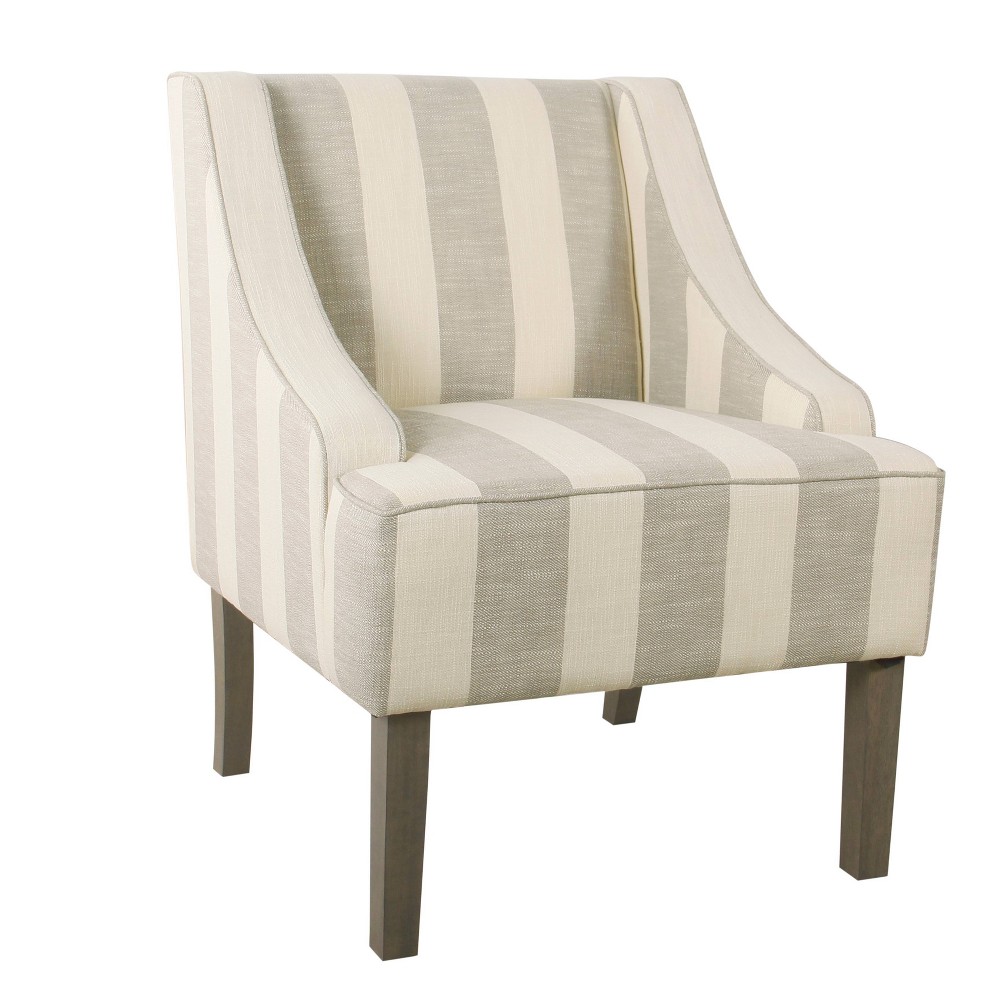 Photos - Chair Classic Swoop Accent Armchair Gray - HomePop