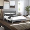 Galano Queen Payne Luxe Bed with Headboard – Concrete Cool Grey - 3 of 4