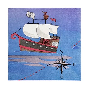 Anna + Pookie Pirate Disposable Paper Party Napkins 20 Ct. - 1 of 3