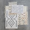 Storied Home Modern Boho Tufted Cotton Geometric Print Rug, Black and White - 3 of 4