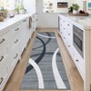 Machine Washable Rug Low Pile  Area Rug  Non Slip Modern Geometric Rug Foldable Stain Resistant Rugs for Living Room Bedroom Indoor Ultra Thin Carpet - 4 of 4