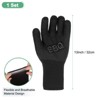 Unique Bargains Silicone Heat Resistant Fireproof Grilling Gloves 1472°F High Temp 1 Set - 3 of 4