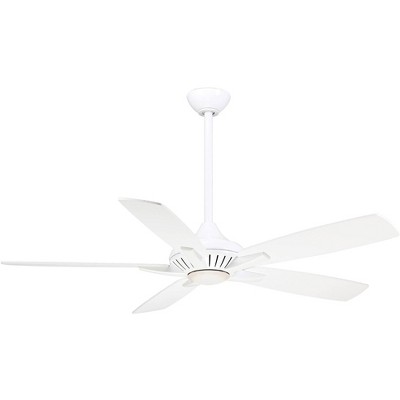 52" Minka Aire Modern Indoor Ceiling Fan with LED Light Remote Control White Glass Shade for Living Room Kitchen Bedroom Family