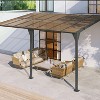 ELJGET 10' x 15' Gazebo, Hardtop Wall Mounted Lean to Gazebo Pergola for Patio, Large Aluminum Pergola Awnings for Decks, Patio, Backyard, Porch - 2 of 4