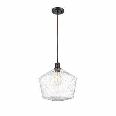 Cindyrella - 1 Light Cord Hung Mini Pendant In Industrial Style-13.5 Inches Tall and 12 Inches Wide