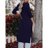 Essential Solid Open Front Maxi Long Knitted Cardigan Sweater for Women - 3 of 4