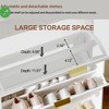 Small Spaces Fluted Shoe Storage Cabinet with 2 Flip Drawers Slim Wood Shoe Organizer Narrow Entryway Furniture with Storage - 2 of 4