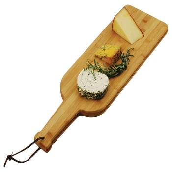True Late Harvest Cheese Board, Bamboo Wood, 24" by 6.75", Cheese Service, Entertaining Gift Set, Brown Finish