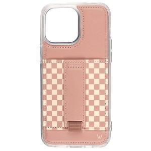 Walli Cases Blush Check Phone Case with Wallet and Finger Strap - 1 of 4
