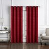 RT Designer Collection Kensington Jacquard Foam Backed Luxurious Decorative Grommet Curtain Panel Red - 2 of 4