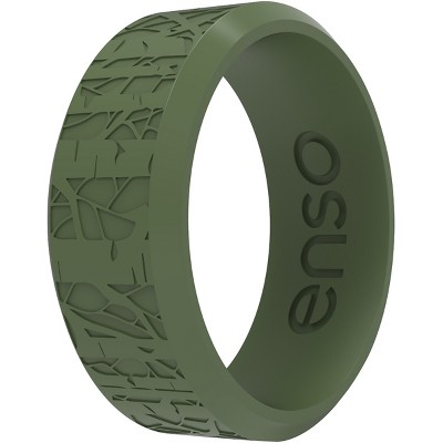 Enso Rings Classic Etched Bevel Series Silicone Ring - 13 - Pine Aspen :  Target