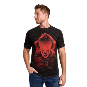 It Chapter 2 Pennywise Adult Black Mineral Wash Crew Neck Short Sleeve T-shirt - 1 of 4