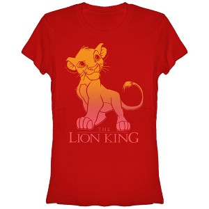 Juniors Womens Lion King Young Simba Logo T-Shirt - 1 of 3