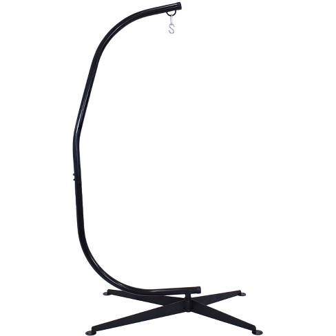 Sunnydaze Indoor/Outdoor Steel Metal C-Stand Hammock Chair Stand Only - Black - 300 lb Weight Capacity - image 1 of 4