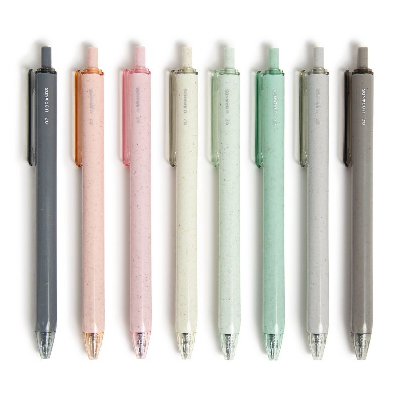 U Brands U-Eco 8ct Gel Ink Pens with Refills Essential Speckle, 1 of 10