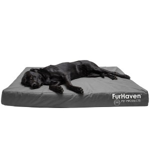 FurHaven Logo Indoor/Outdoor Deluxe Oxford Orthopedic Mattress Dog Bed - 1 of 4