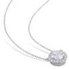 EVERLY JEWELRY | Sterling Silver  2 3/4 CT TGW Created Sapphire Fashion Pendant With Chain, 18-inch - 4 of 4