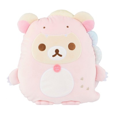 Korilakkuma San-X Original Plays with Dino Flat Mochi Series Plush - Pastel Pink