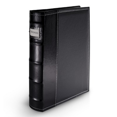 Bellagio-Italia CD/DVD Storage Binder - Black - Leather - 144-Disc Capacity
