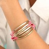SOHI Women's Barbie Pink The Filo Statement Bracelet - 3 of 4