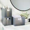 Extra Large 12 x 9 x 6.5 Plastic Bathroom Organizer Bin with Handles  Black - Brightroom™