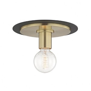 Mitzi Milo 1 - Light Flush Mount in  Aged Brass/Black - 1 of 1