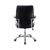 Simple Relax Leatherette and Metal Home Office Chair with Adjustable Height in Black - 4 of 4