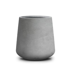 Rosemead Home & Garden, Inc. Kante Fiberglass Indoor Planter Pots Charcoal Gray 11.8"x11.8"x12.2" - 1 of 4
