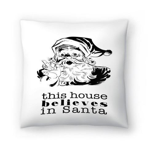 New Target Wondershop Christmas Santa Clause Throw Pillow..Embroidered