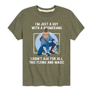Boys' - Avatar: The Last Airbender - Sokka Just A Guy With a Boomerang Short Sleeve Graphic T-Shirt - 1 of 4