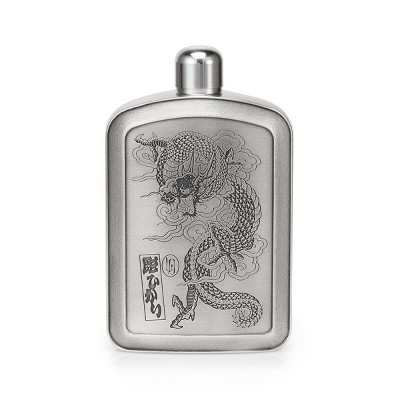 Royal Selangor Hand Finished Limited Edition Ink Collection Ortis Dragon Hip Flask Gift