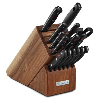 Wusthof Gourmet 7-piece Steak Knife Wood Block Set 4.5 Blades Full-tang  Laser-cut High Carbon Stainless Steel Triple Rivets Lightweight : Target