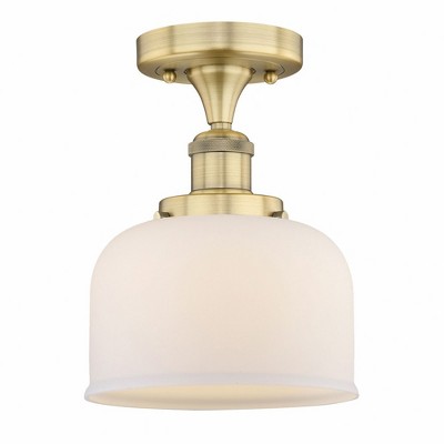 Bell - 1 Light Semi-Flush Mount In Industrial Style-8.25 Inches Tall and 6.5 Inches Wide