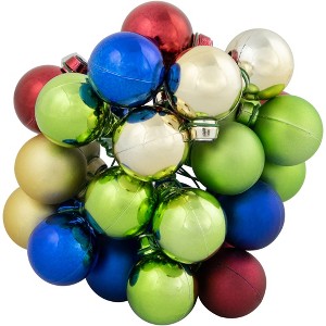 Northlight Shatterproof Ball Ornament Christmas Pick - 6.75" - Multicolor - 1 of 4