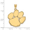 Black Bow Jewelry 10k Yellow Gold Clemson Tigers NCAA Extra Large Pendant - 2 of 3