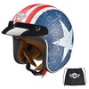 AHR RUN O5 Open Face Motorcycle Helmet DOT Approved Retro Pilot Helmet S/XL/XXL - 2 of 4