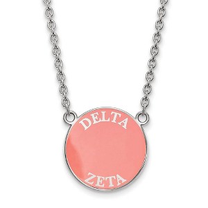 Black Bow Jewelry Sterling Silver Delta Zeta Greek Life Necklace 18 Inch - 1 of 4