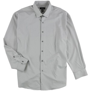 Alfani Mens Travel Ready Button Up Shirt, Grey, 18-18.5 - 1 of 2