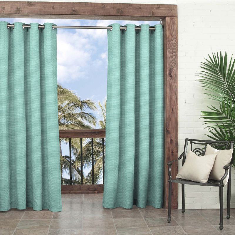 1pc Light Filtering Indoor/Outdoor Key Largo Curtain Panel - Waverly Sun N Shade, 1 of 5