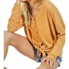 Women's Thermal Knit Tie Top - BiBi - 3 of 4